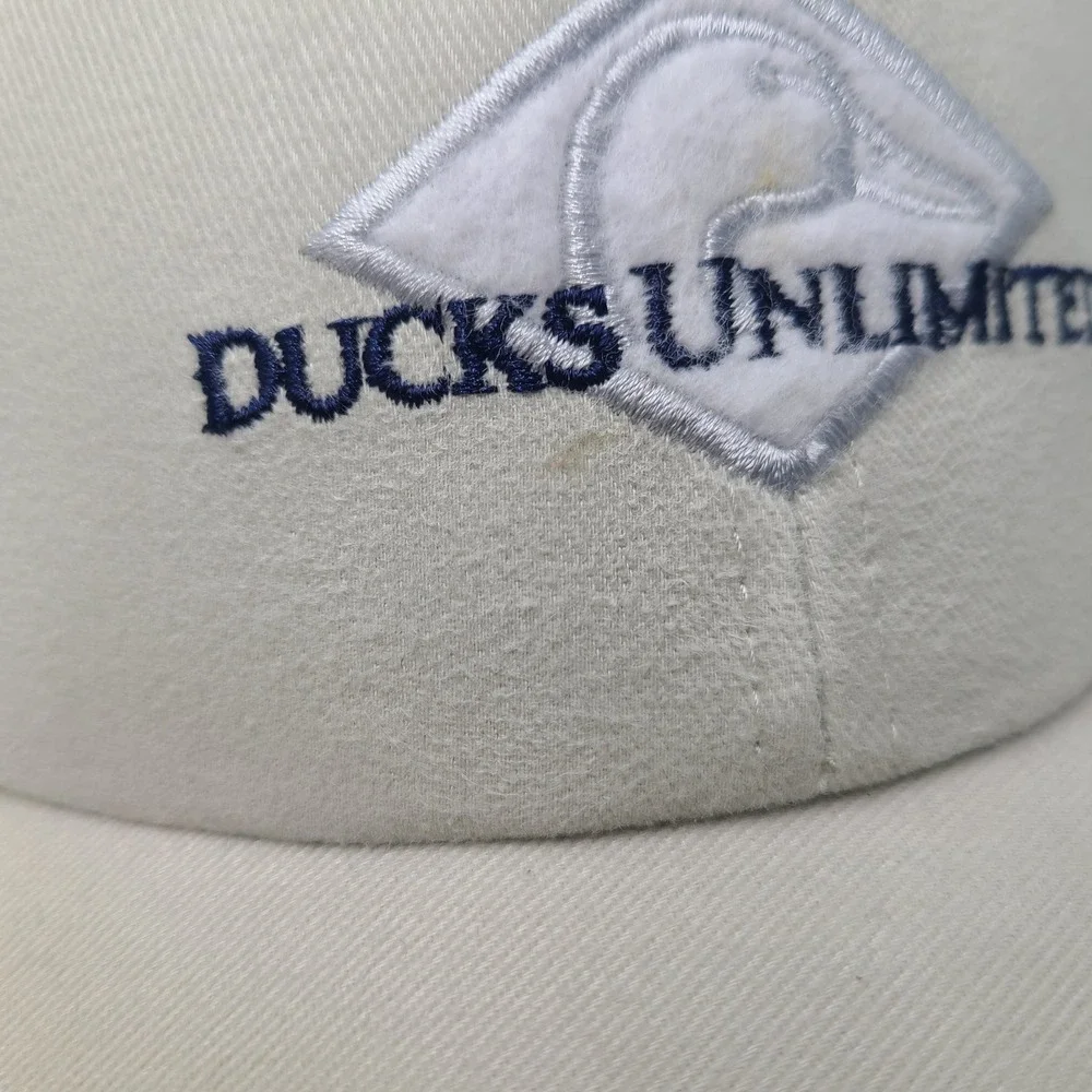 Ducks Unlimited Hat Strapback (Fits Small) Beige Blue Outdoors Hunt Casual‎ Men